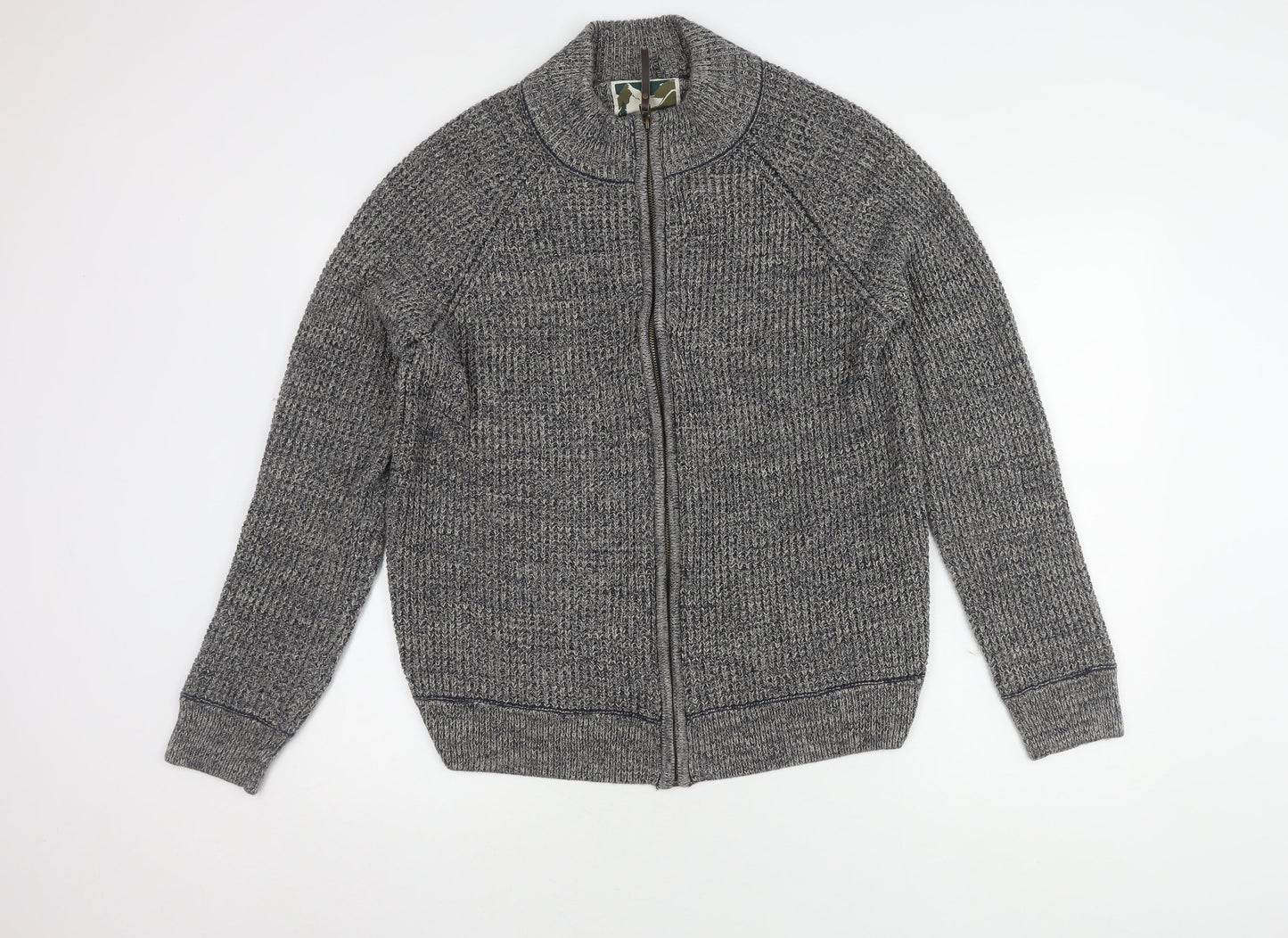 Mantaray Men's Grey Cotton Full Zip Jumper M