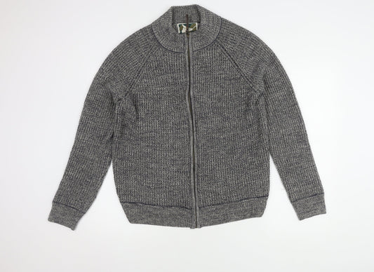 Mantaray Men's Grey Cotton Full Zip Jumper M