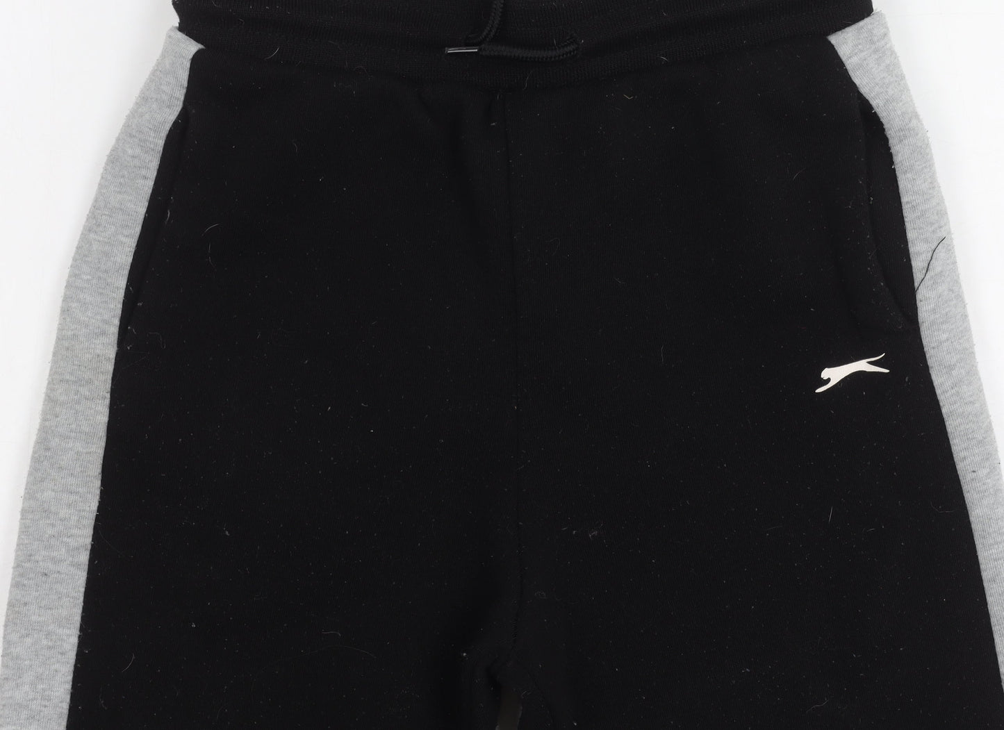 Slazenger Boys Black Joggers 11-12 Years Colourblock