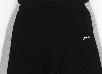 Slazenger Boys Black Joggers 11-12 Years Colourblock