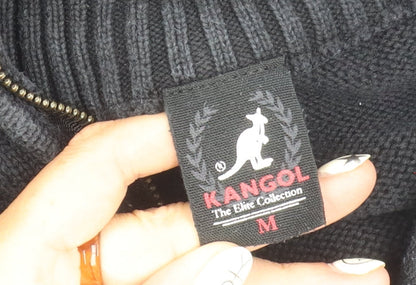 Kangol Men's Black High Neck Full Zip Jumper M