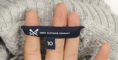 Crew Clothing Women's Blue/Grey Roll Neck Jumper Size 10