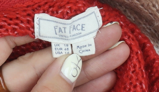 Womens UK Size 18 Fat Face Multicoloured Pullover Jumper