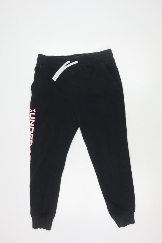 Under Armour Girls Black Joggers Size L