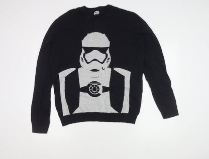 Marks and Spencer Men's Black Star Wars Pullover L