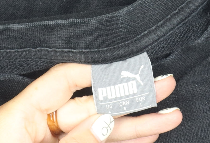 Mens UK Size L PUMA Black Pullover Sweatshirt