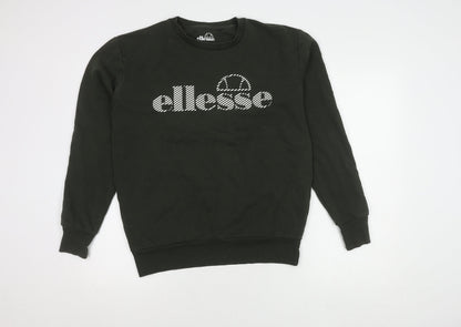 Mens UK Size S ellesse Black Pullover Sweatshirt