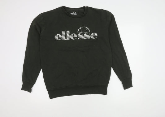 Mens UK Size S ellesse Black Pullover Sweatshirt