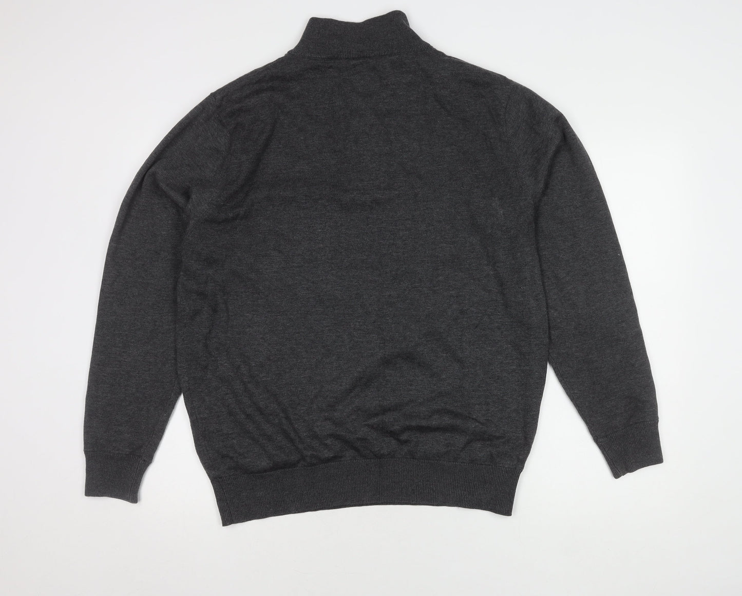 Mens UK Size L Cutter & Buck Grey 1/4 Zip Sweatshirt