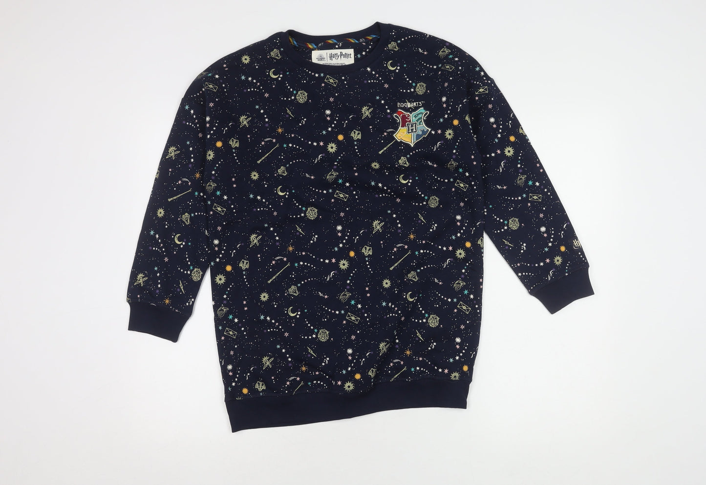M&S Girls Blue Harry Potter Sweatshirt, 11-12 Years, Embroidered