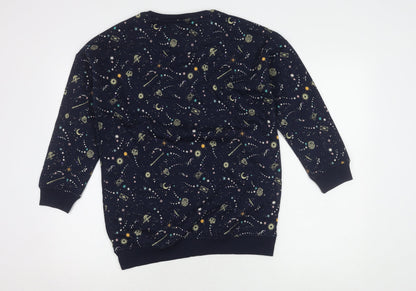 M&S Girls Blue Harry Potter Sweatshirt, 11-12 Years, Embroidered
