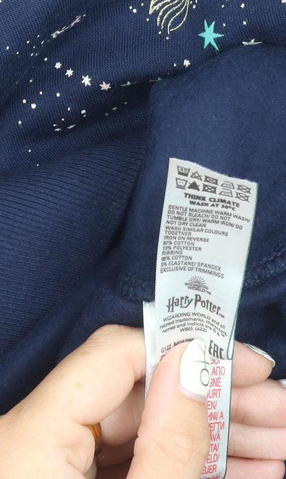 M&S Girls Blue Harry Potter Sweatshirt, 11-12 Years, Embroidered