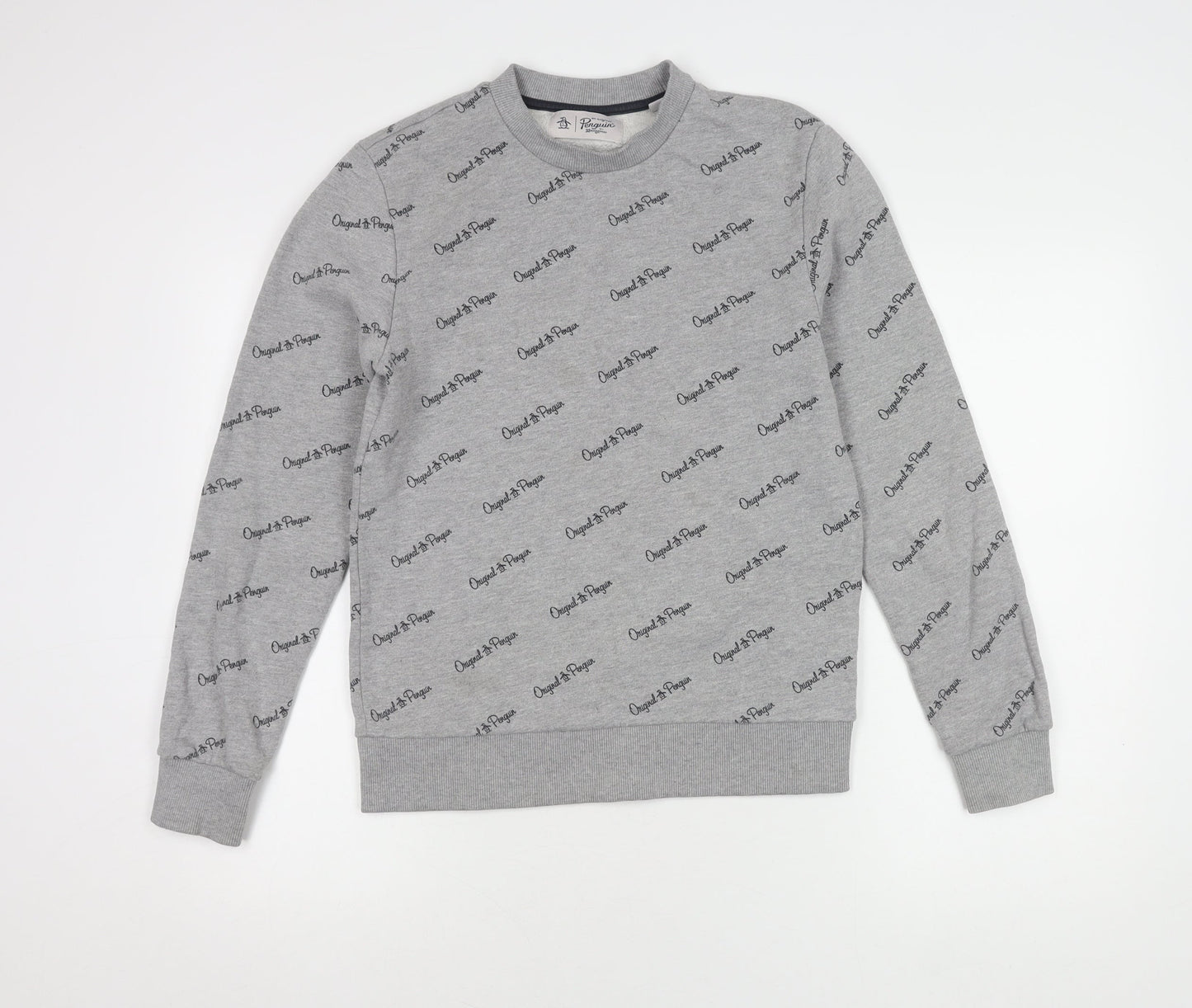Mens UK Size M Original Penguin Grey Pullover Sweatshirt