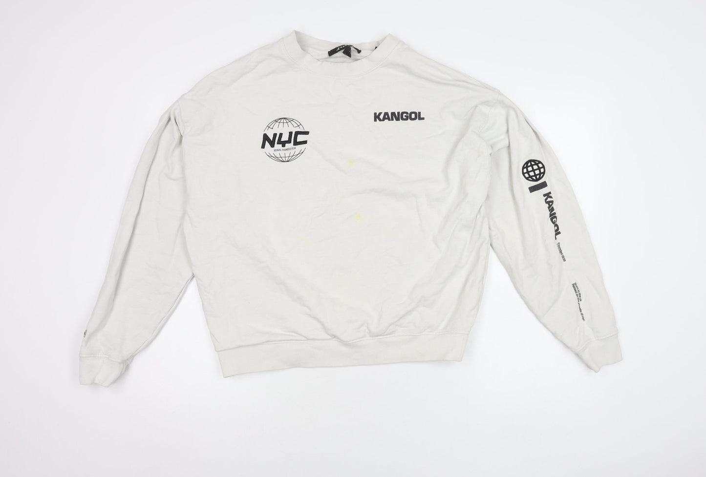 Mens UK Size S Kangol White Pullover Sweatshirt