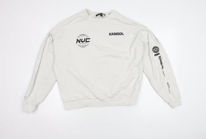 Mens UK Size S Kangol White Pullover Sweatshirt