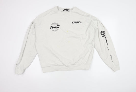 Mens UK Size S Kangol White Pullover Sweatshirt