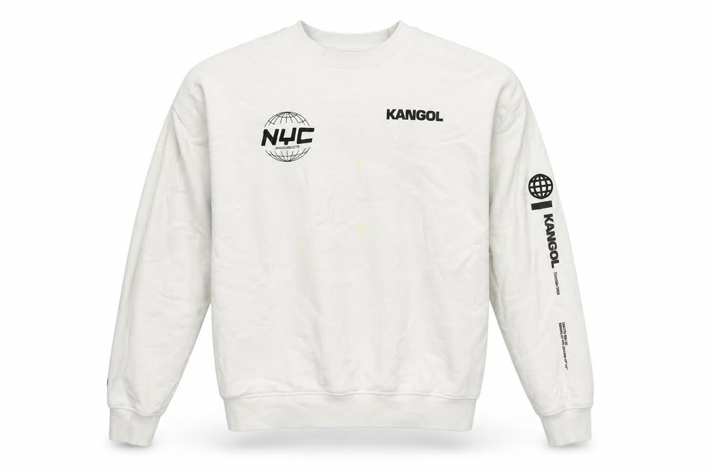Mens UK Size S Kangol White Pullover Sweatshirt