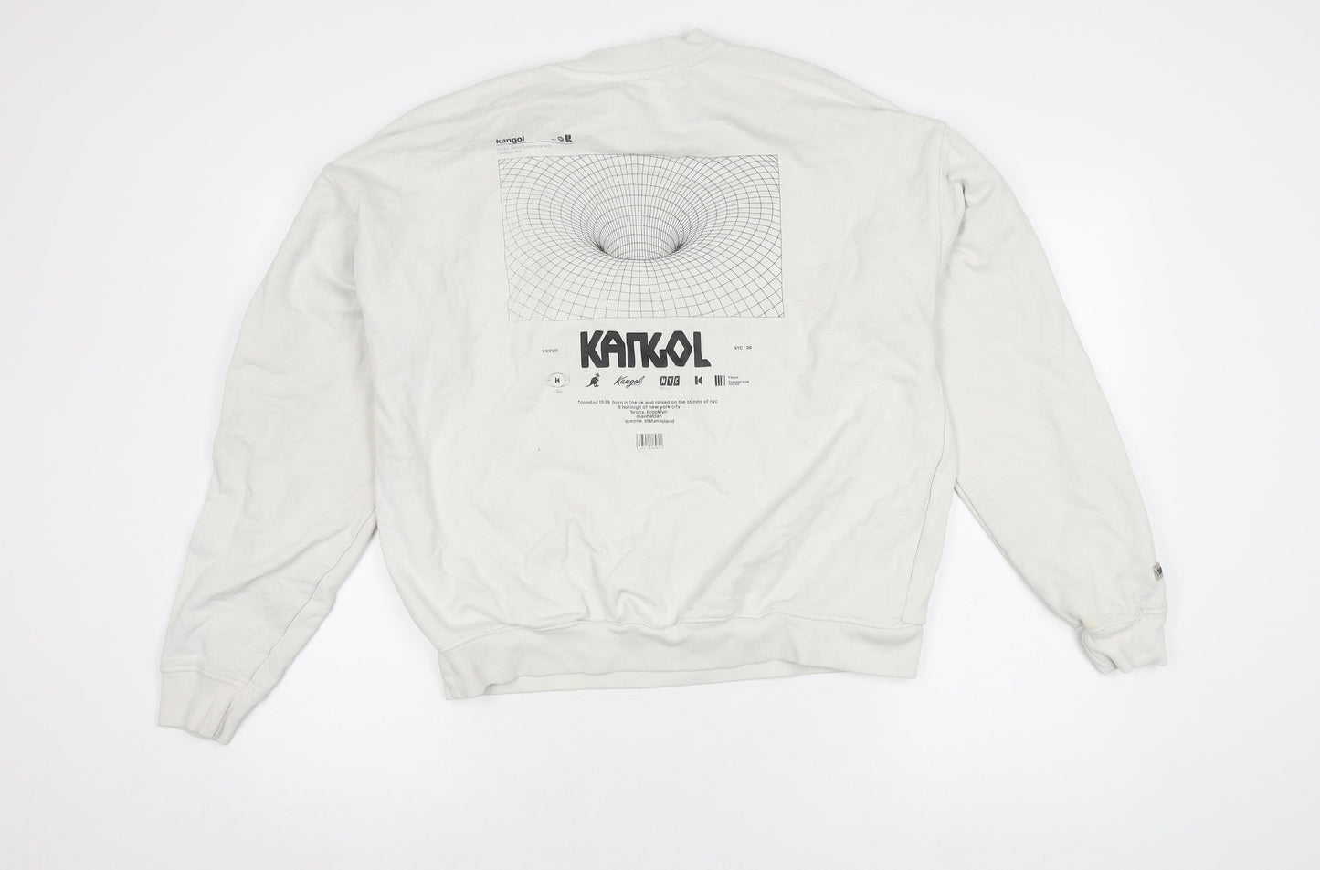 Mens UK Size S Kangol White Pullover Sweatshirt