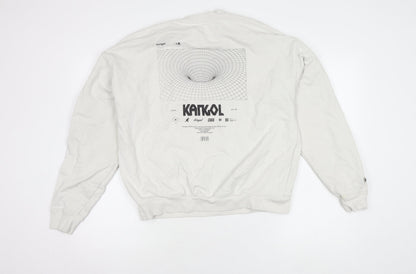Mens UK Size S Kangol White Pullover Sweatshirt