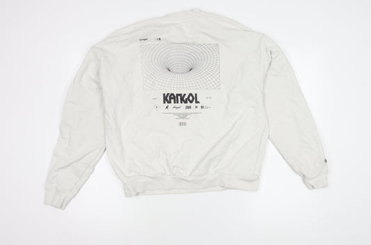 Mens UK Size S Kangol White Pullover Sweatshirt