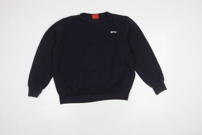 Slazenger Boys Black Sweatshirt M with Logo Accent