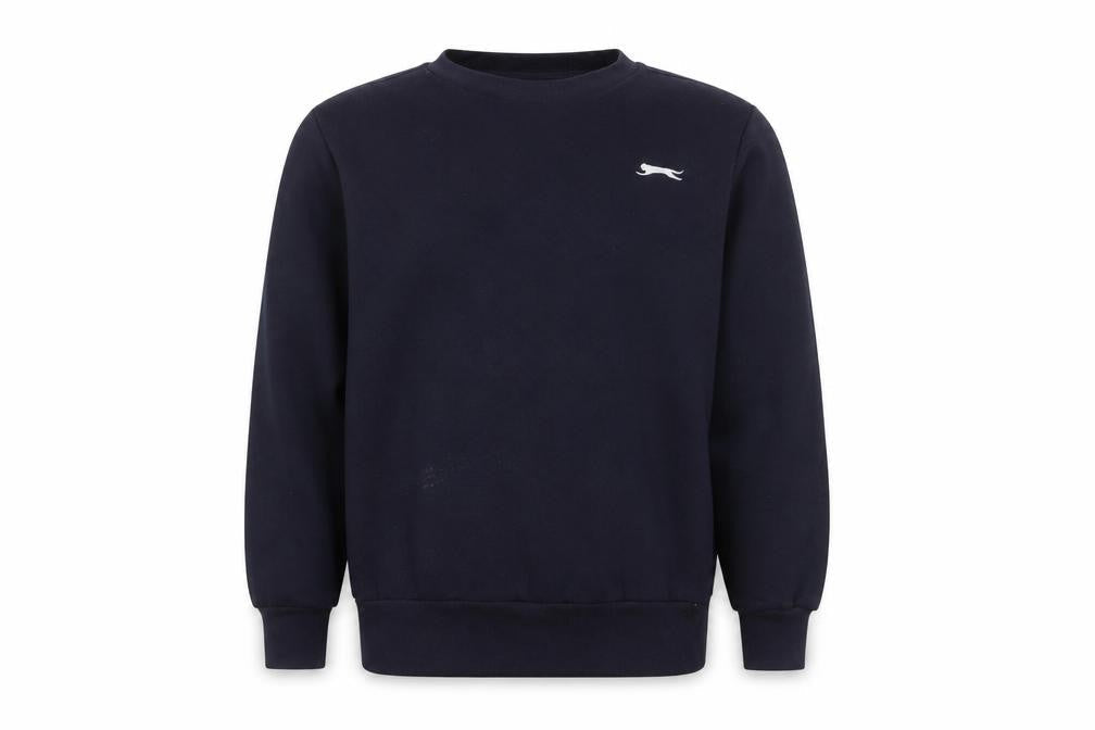 Front view of Slazenger boys’ black sweatshirt m with logo accent