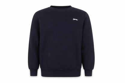 Front view of Slazenger boys’ black sweatshirt m with logo accent