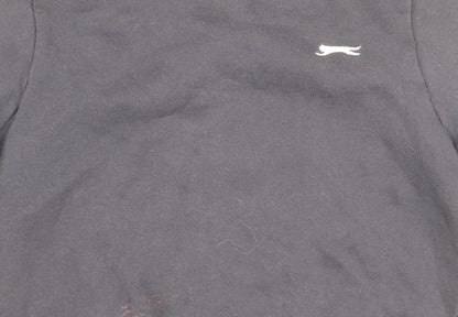 Slazenger Boys Black Sweatshirt M with Logo Accent