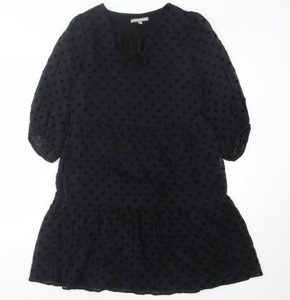 Oliver Bonas Women's Black Polka Dot Dress Size 8