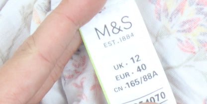 Womens UK Size 12 Marks and Spencer Multicoloured Basic T-Shirt