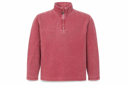 BHV Men's Red 1/4 Zip Sweatshirt Size S