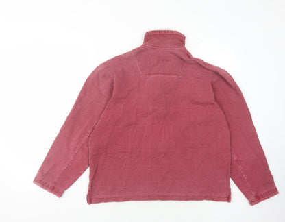 BHV Men's Red 1/4 Zip Sweatshirt Size S