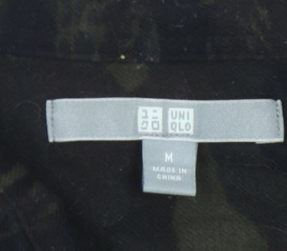 Uniqlo Men's Green Camouflage Button-Up Shirt M