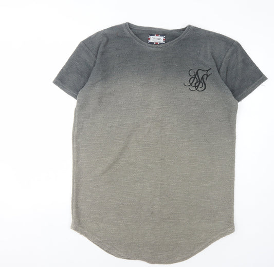 SikSilk Men's Grey Short Sleeve T-Shirt M