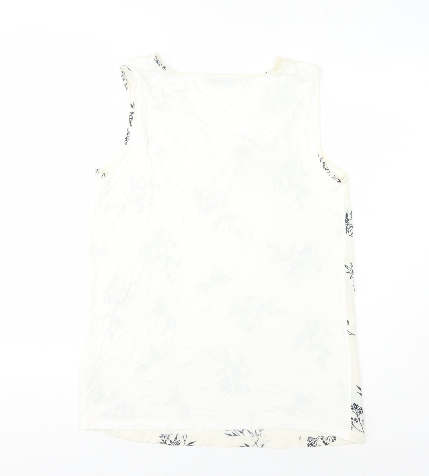 Womens UK Size 8 Marks and Spencer Ivory Basic Tank