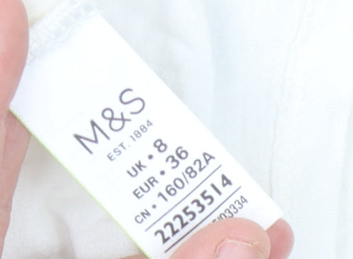 Womens UK Size 8 Marks and Spencer Ivory Basic Tank