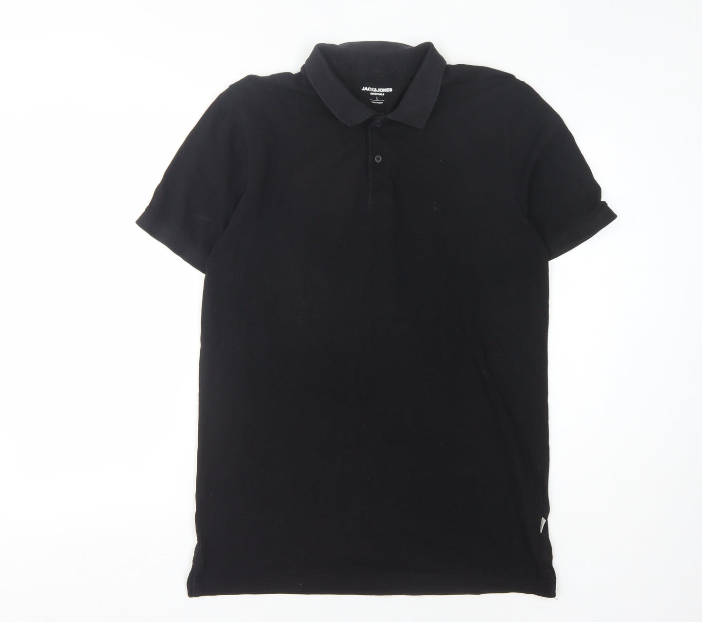 Jack & Jones Men's Black Polo Shirt Size L