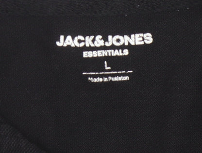 Jack & Jones Men's Black Polo Shirt Size L