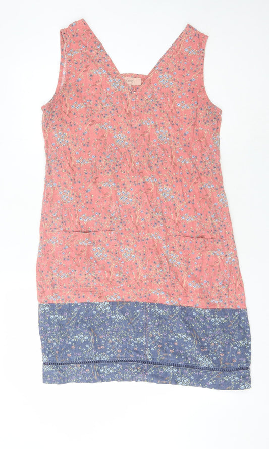 Next Women's Multicoloured Floral V-Neck Dress Size 10