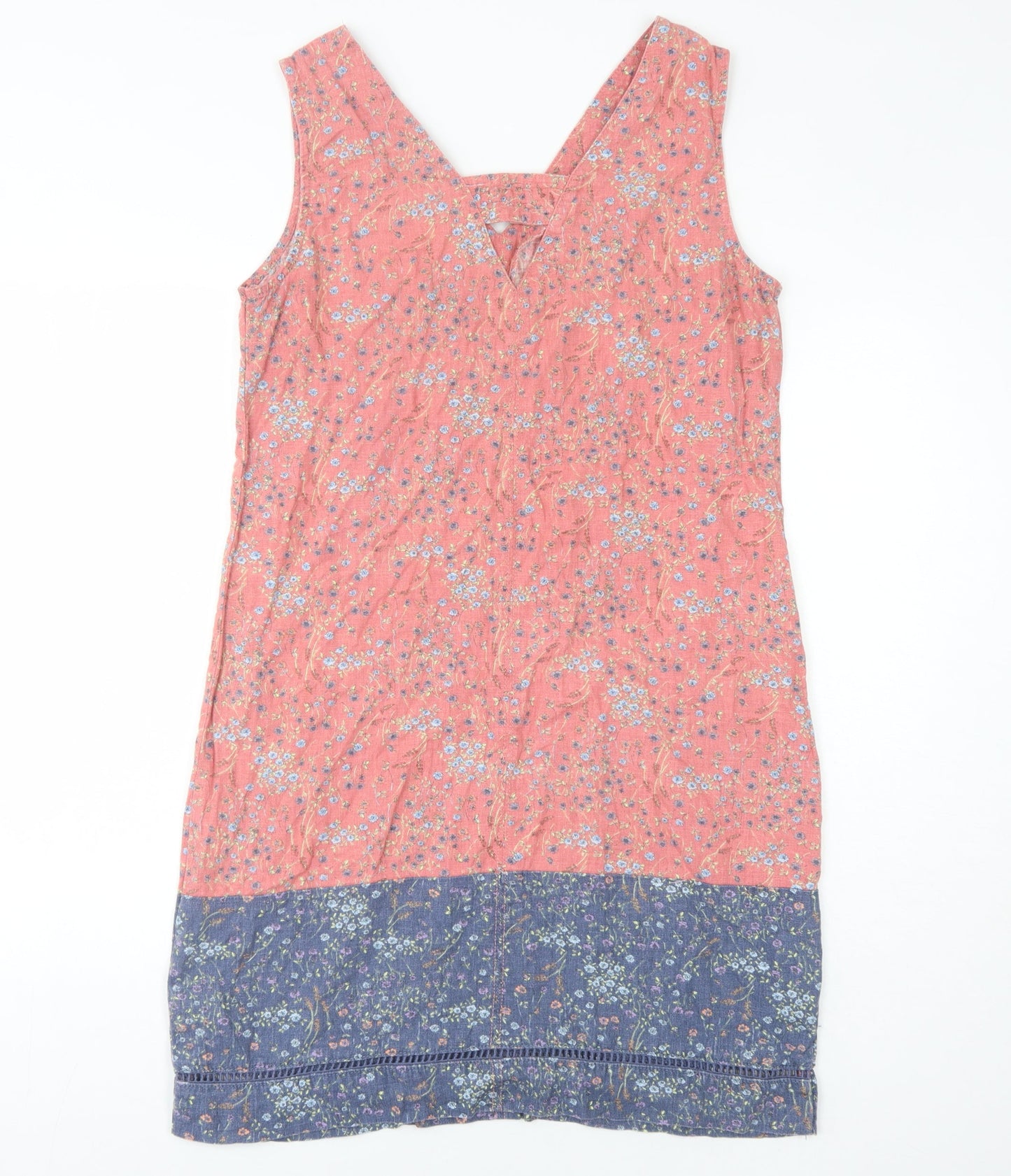 Next Women's Multicoloured Floral V-Neck Dress Size 10