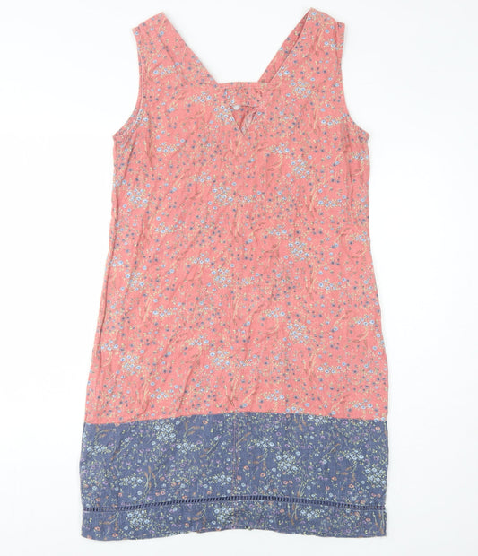 Next Women's Multicoloured Floral V-Neck Dress Size 10