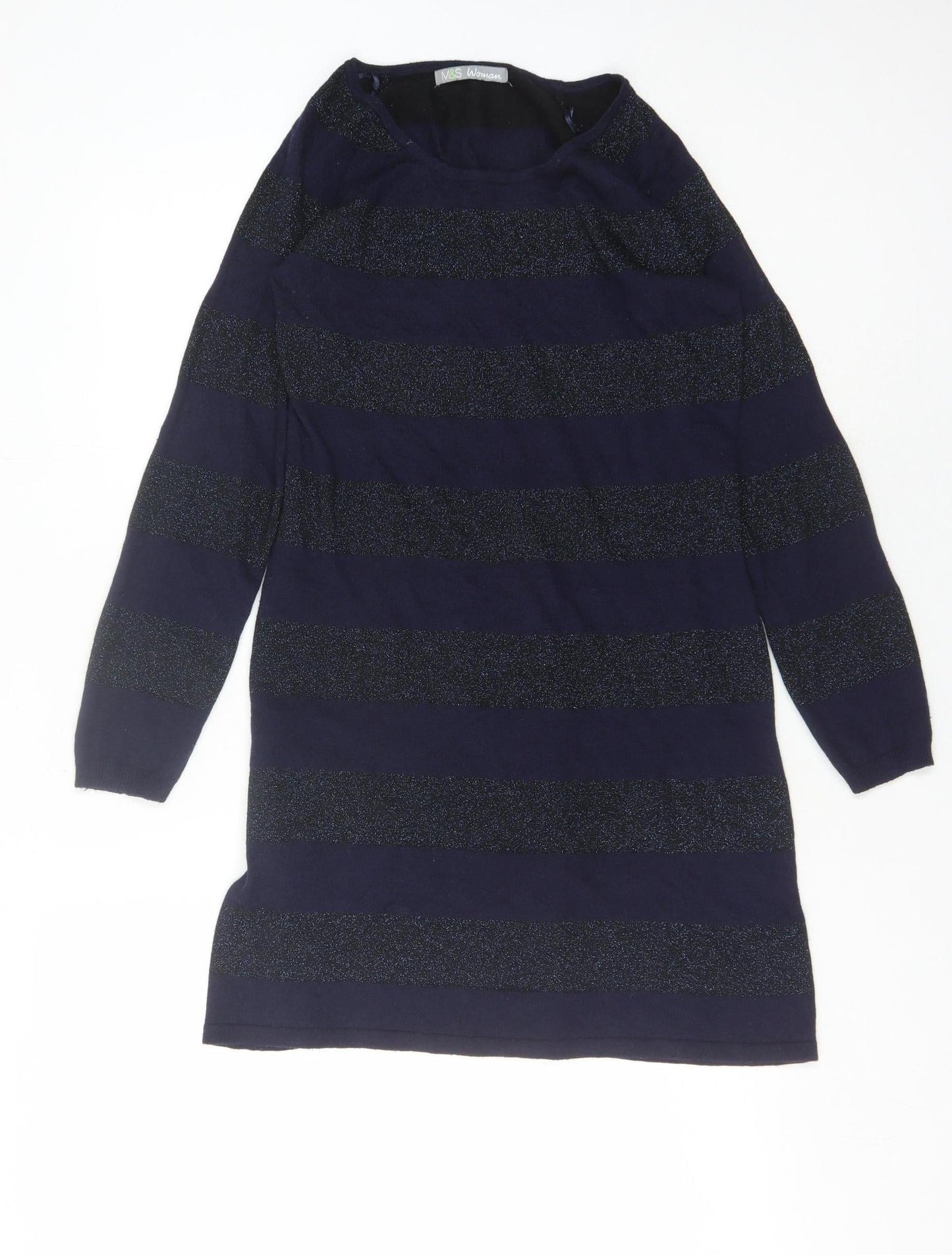 Womens UK Size 12 Marks and Spencer Blue Pullover Jumper