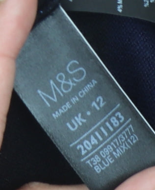 Womens UK Size 12 Marks and Spencer Blue Pullover Jumper