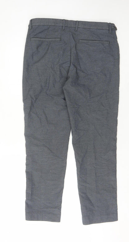 Marks and Spencer Men's Grey Trousers L Flat Front