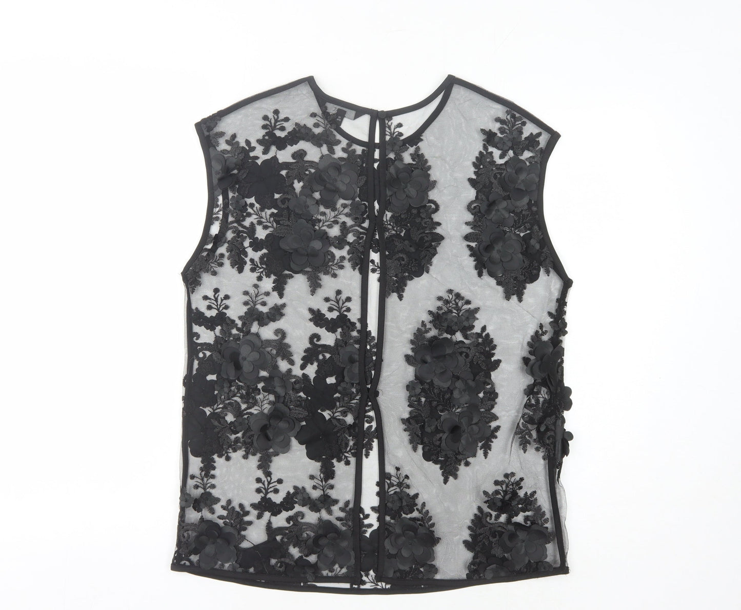 Womens UK Size 10 NEXT Black Basic Blouse