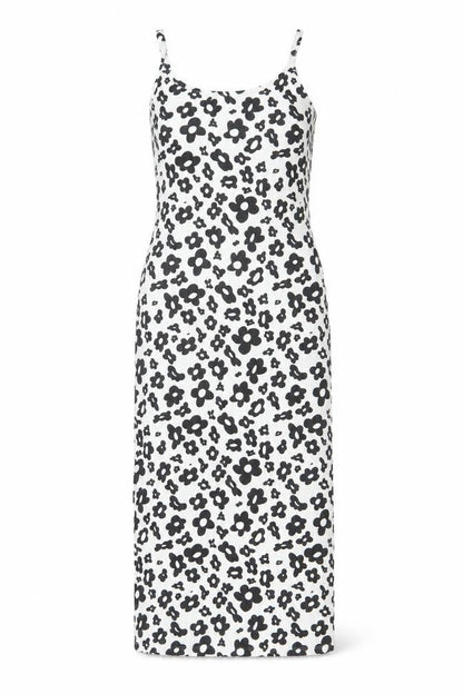 Pieces Women's White Floral Midi Slip Dress Size 8