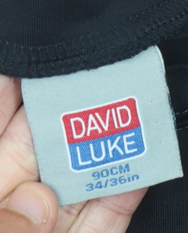 David Luke Boys Black Long Sleeve Basic Top - Size M
