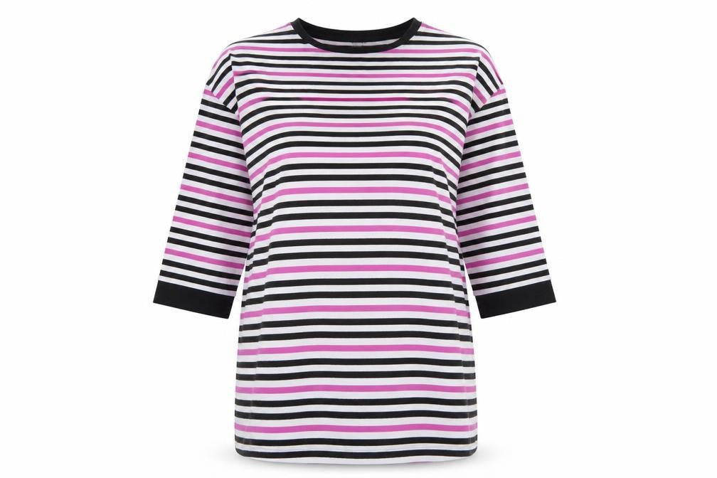 Womens UK Size 14 ASOS Multicoloured Ringer T-Shirt
