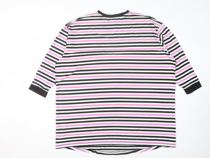 Womens UK Size 14 ASOS Multicoloured Ringer T-Shirt