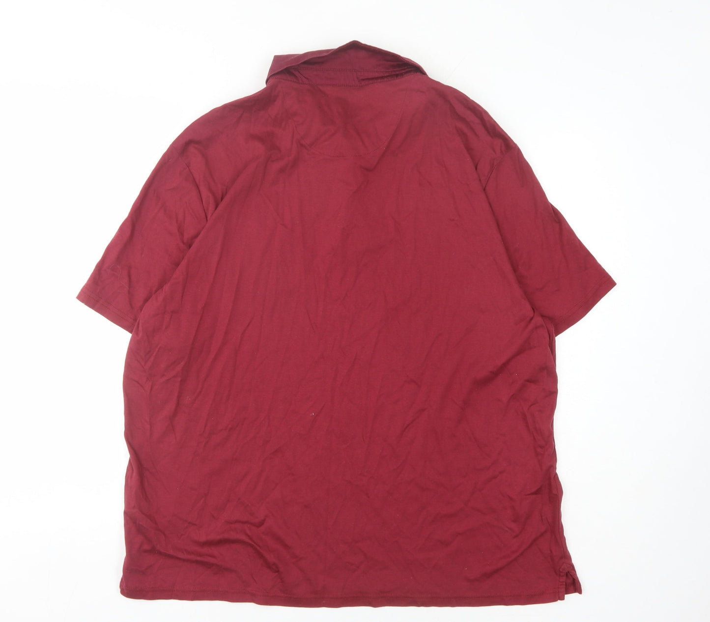 Marks and Spencer Men's Red 2XL Short Sleeve Polo